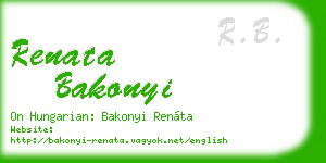 renata bakonyi business card